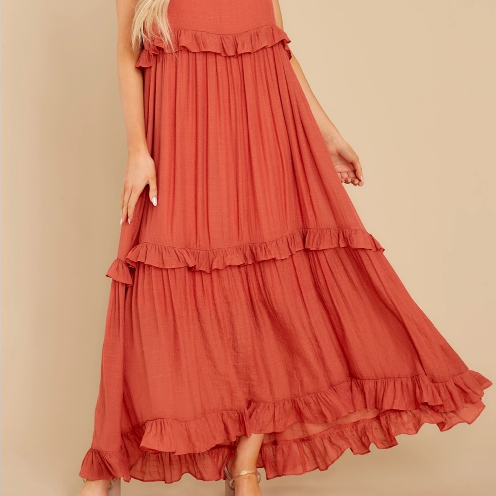 Rust Maxi Dress (S) - Picture 2 of 6